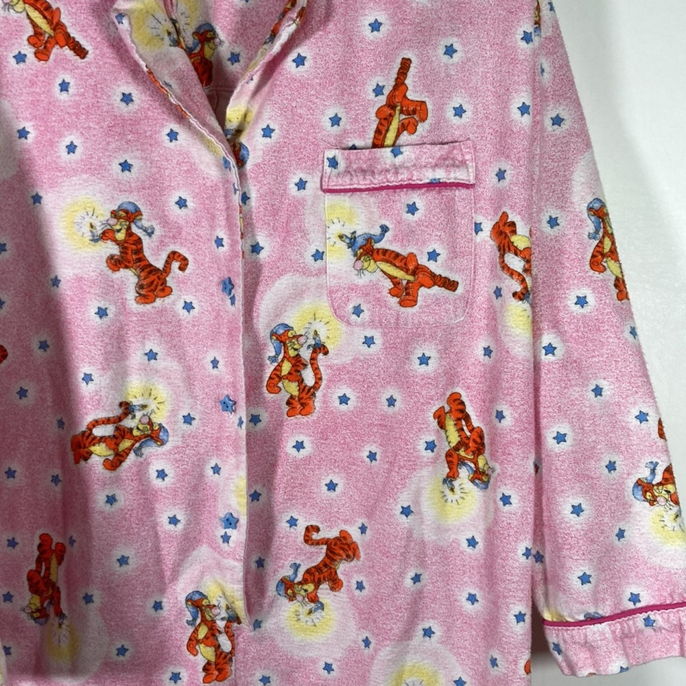 Pooh One Piece Button Front Elastic Ankle Long Sleeve Pajamas w Feet  Size M - Picture 4 of 9